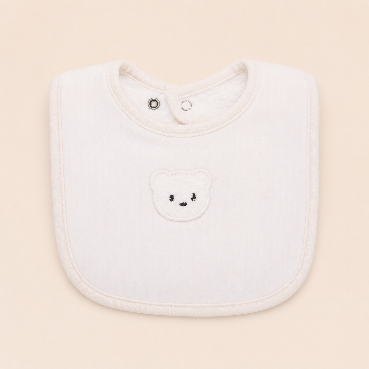 Bavoir en mousseline de coton, motif ours